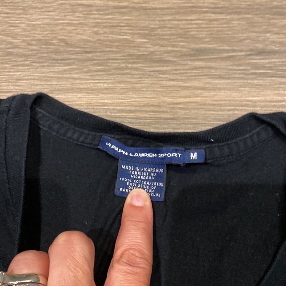 Ralph Lauren Sport black t-shirt size M - Picture 3 of 4